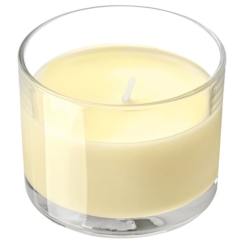 LOTSFÅGEL شمعة معطرة في كأس, زهرة الحمضيات أصفر فاتح, 20 س