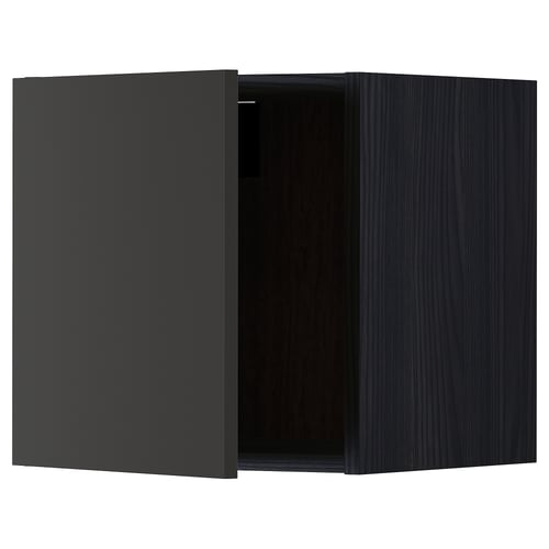 METOD خزانة حائط, أسود/Nickebo فحمي مطفي, 40x40 سم
