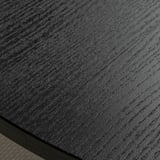 MITTZON طاولة مؤتمرات, دائري قشرة دردار لون أسود/أبيض, ‎120x75 سم‏