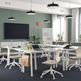 MITTZON طاولة مؤتمرات, أبيض, ‎140x68x75 سم‏