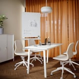 MITTZON طاولة مؤتمرات, أبيض, ‎140x68x75 سم‏