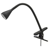 NÄVLINGE مصباح توجيهي بملقط LED, أسود