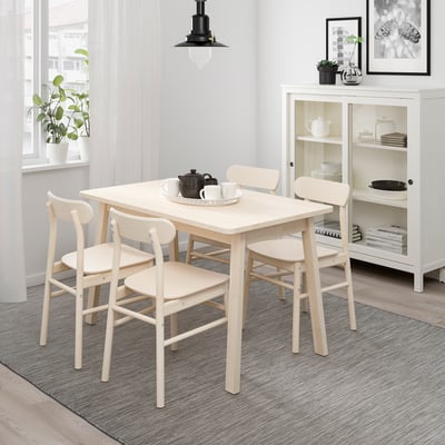 NORRÅKER طاولة, بتولا, ‎125x74 سم‏