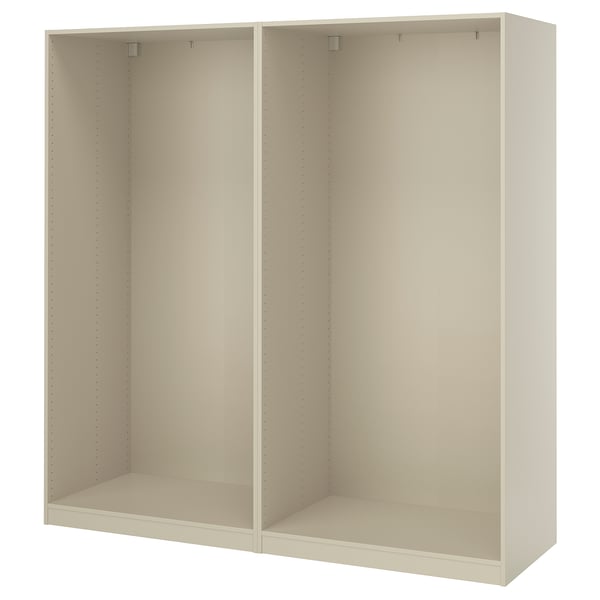 PAX هيكلي خزانة ملابس, رمادي-بيج, ‎200x58x201 سم‏