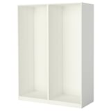 PAX هيكلي خزانة ملابس, أبيض, ‎150x58x201 سم‏