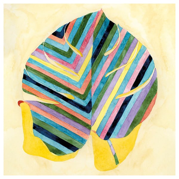 PJÄTTERYD صورة, ورقة مخططة, 90x90 سم