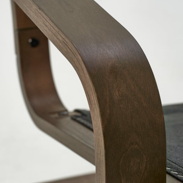 POÄNG كرسي بذراعين, شكل خشب الجوز/Kelinge بيج