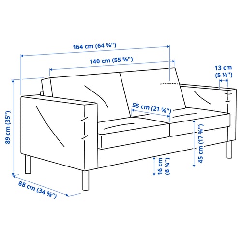 SALTSJÖBADEN كنبة بمقعدين, Fridtuna بيج فاتح