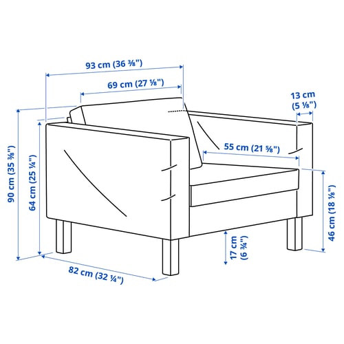 SALTSJÖBADEN كرسي بذراعين, Vittangi بيج فاتح/أبيض