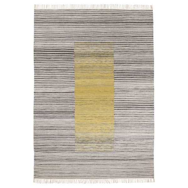 SJÖTÅTEL سجادة، غزل مسطح, رمادي-أصفر, 200x300 سم