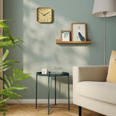 SKOGSSVALA ساعة حائط, قشرة سنديان, ‎24x24 سم‏