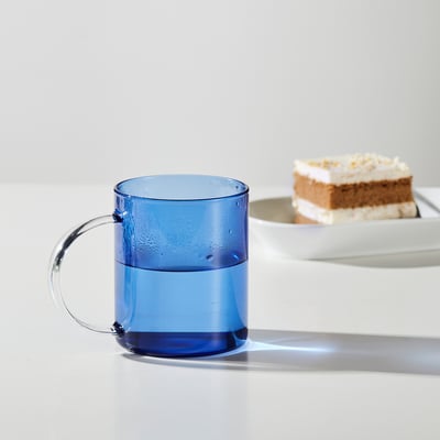 SKUGGSTUBB كوب, أزرق فاتح/زجاج, 41 سل