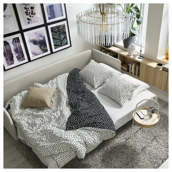 SÖDERHAMN كنبة-سرير 3 مقاعد, Fridtuna بيج فاتح