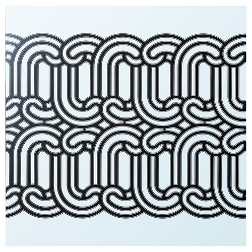 SÖTRÖNN مرآة زينة, نقش/أسود, 40x40 سم