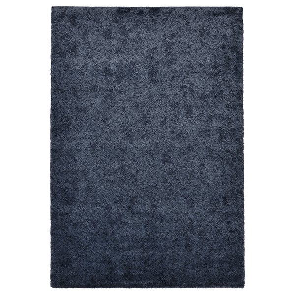 STOENSE سجادة، وبر قصير, أزرق غامق, 200x300 سم