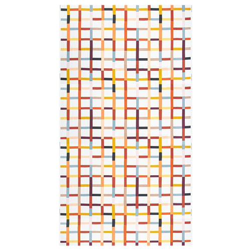 STRANDKÄMPAR قماش بالمتر, متعدد الالوان نقش كاروهات, 150x300 سم