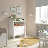 SUNDVIK طاولة تغيير/وحدة أدراج, أبيض