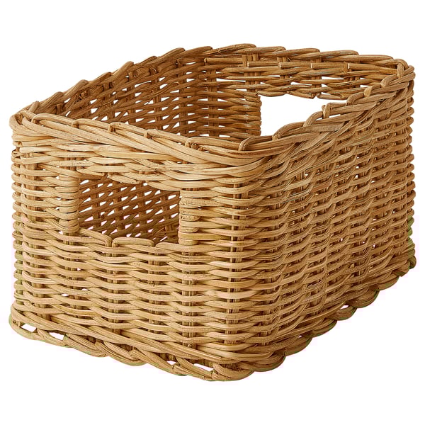 TRUMMIS سلة, صناعة يدوية خيزران, ‎18x25x14 سم‏
