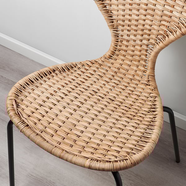 ÄLVSTA Chair, handmade rattan/Sefast black