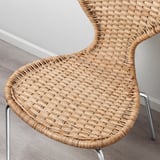 ÄLVSTA Chair, handmade rattan/Sefast chrome-plated