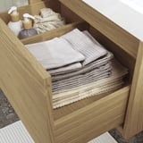 ÄNGSJÖN / BACKSJÖN Wash-stnd w drawer/wash-basin/tap, oak effect, 60x48x39 cm