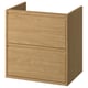 Option: ÄNGSJÖN Wash-stand with drawers, oak effect, 60x48x63 cm