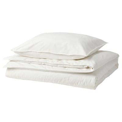 ÄNGSLILJA Duvet cover and pillowcase, white, 150x200/50x60 cm