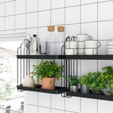 APOTEKARE Wall shelf, black, 50x52 cm