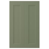 AXSTAD 2-p door f corner base cabinet set, grey-green, 26x80 cm