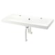 Option: BACKSJÖN Wash-basin with water trap, white, 100x48 cm