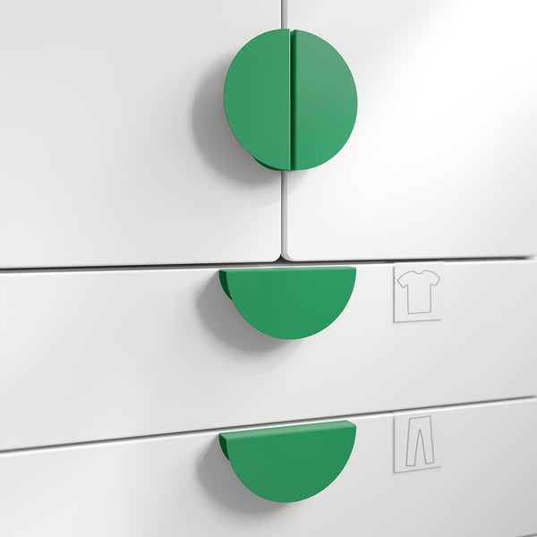 BEGRIPA Handle, green/half-round, 130 mm