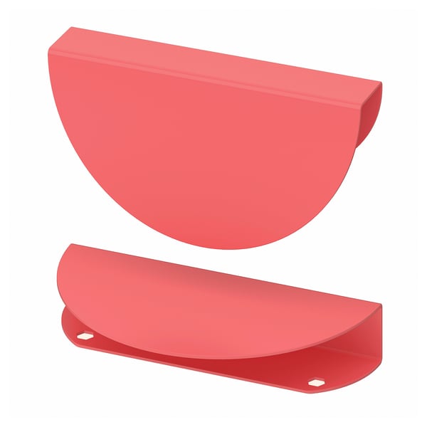 BEGRIPA Handle, light red/half-round, 130 mm