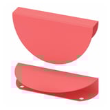 BEGRIPA Handle, light red/half-round, 130 mm
