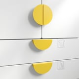 BEGRIPA Handle, yellow/half-round, 130 mm