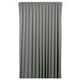 Dark grey BENGTA recycled polyester blockout curtain, rectangular, with tab heading.