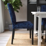 BERGMUND Chair, black/Kvillsfors dark blue/blue