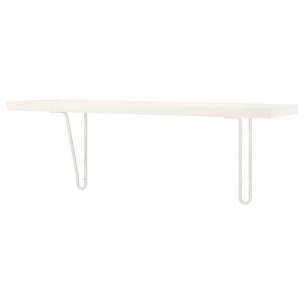 BERGSHULT / FÖRLÄGGARE Wall shelf, white/white, 80x20 cm