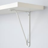 BERGSHULT / FÖRLÄGGARE Wall shelf, white/white, 80x20 cm