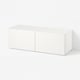 BESTÅ Shelf unit with doors, white/Laxviken white, 120x42x38 cm