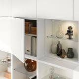 BESTÅ Storage combination with doors, white/Lappviken white, 240x42x231 cm