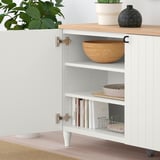 BESTÅ Storage combination with doors, white/Sutterviken/Kabbarp white, 120x42x76 cm