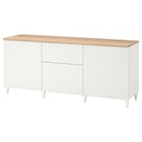 BESTÅ Storage combination with drawers, white/Sutterviken/Kabbarp white, 180x42x76 cm