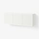 BESTÅ Wall-mounted cabinet combination, white/Hanviken white, 180x42x64 cm