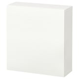 BESTÅ Wall-mounted cabinet combination, white/Laxviken white, 60x22x64 cm