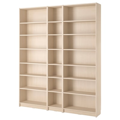 BILLY Bookcase comb with extension units, birch effect, 200x28x237 cm