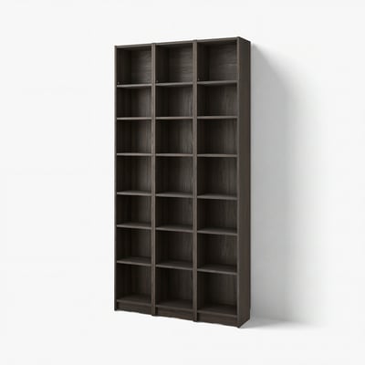 BILLY Bookcase comb with extension units, dark brown oak effect, 120x28x237 cm