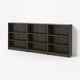 BILLY Bookcase combination, dark brown oak effect, 240x28x106 cm