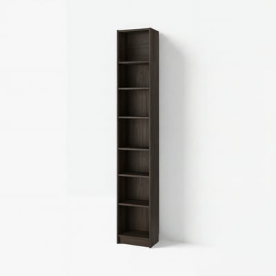 BILLY Bookcase with height extension unit, dark brown oak effect, 40x28x237 cm