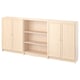Option: BILLY / OXBERG Bookcase combination with doors, birch effect, 240x30x106 cm