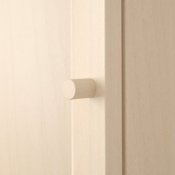 BILLY / OXBERG Bookcase combination with doors, birch effect, 160x106 cm